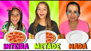 DESAFIO INTEIRO vs METADE vs NADA!! @mundodavivioficial