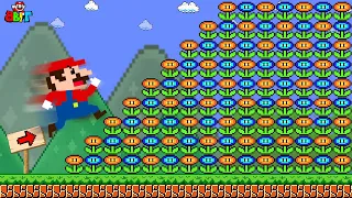 What if Mario Wonder Collect 999 FIRE and ICE Flower in New Super Mario Bros Wii? | Game Animation