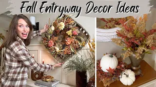 SMALL ENTRYWAY FALL MAKEOVER & DECOR STYLING IDEAS | DECORATE WITH ME