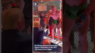 UFC Fighter Jumps Over Cage to Greet Trump