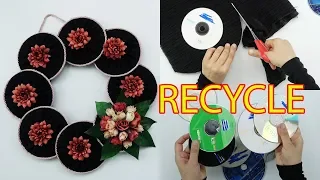 ESKİ CD VE ŞALLARINIZI SAKIN ATMAYIN! (Kapı Süsü Yapımı - Geri Dönüşüm) Recycle With Old CD's