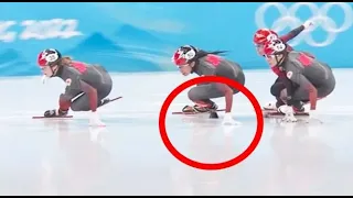 Chinese Speed Skater Cheating FULL VIDEO Flickering a Marker