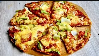 Super Delicious Three-layer Tortilla Pizza | How to Make Pizza with Tortillas