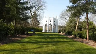 Video tour of Painshill with commentary. Fir walk,  the Amphitheatre and the Gothic Temple