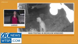 Largo police release video of suspected 'Peeping Tom' caught looking into home