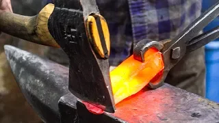 FORGING AN AXE USING AXES!