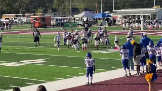 Jesse Bradley #1 Live Oak Eagles B-Team with some nice cuts and big finish for a first down.