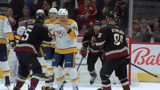 Mark Borowiecki vs Bokondji Imamate fight Nashville Predators vs Arizona Coyotes (2022 NHL)