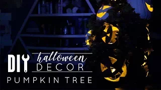 DIY Halloween Decor | Pumpkin Tree Out of a Tomato Cage!