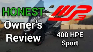 Honest Owner's Review Of The Piaggio MP3 400 HPE Sport