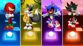 Knuckles Exe 🆚 Tails Exe 🆚 Sonic Exe 🆚 Dark Sonic || Tiles Hop gameplay 🎶🎯