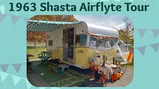 1963 Shasta Airflyte Vintage Camper Trailer Tour