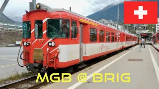 Swiss Trains: The Matterhorn Gotthard Bahn at Brig