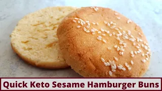 The Quickest Keto Sesame Buns And Baked Burger Recipe (Nut Free And Gluten Free No Yeast)