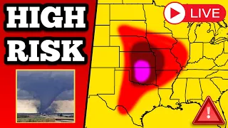 🔴 BREAKING TORNADO ON THE GROUND IN MISSOURI - Tornado Outbreak, Giant Hail - With Live Storm Chaser