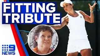 Ash Barty pays tribute to Goolagong Cawley with Wimbledon dress | 9 News Australia