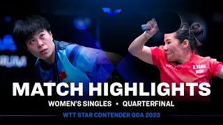 Wang Yidi vs Xiaoxin Yang | WS QF | WTT Star Contender Goa 2023