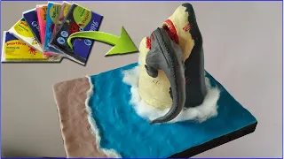 MEGALODON VS T-REX WITH CLAY/PLASTILINA. 2023