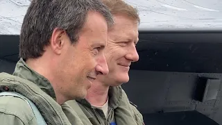 Premier vol en F-16 pour le ministre Philippe Goffin ce 11 mars 2020