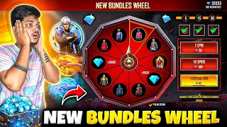 Free Fire New Bundle Wheel😍 All Rare Bundles And 10,000Diamonds💎 In Spin -Garena Free Fire