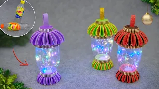 Fairytale lanterns made from plastic bottles❄️Great idea for New Year's mood🎄