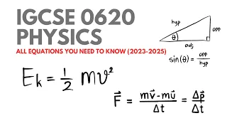 All IGCSE Physics Equations you need to know for the new syllabus