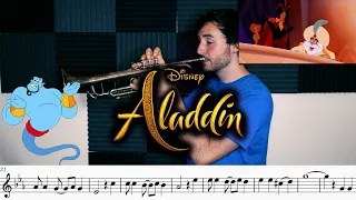 Prince Ali from Aladdin (Trumpet Play Along) With Sheet Music!