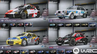 EA Sports WRC | All Cars Full List 70+ & Builder Vehicle [4KPS5]