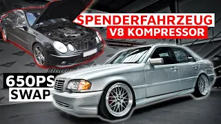 MOTORSWAP! Projekt C Klasse W202 V8 Kompressor vom E55 AMG mit 600+PS & BMW 1M ClubSport Trackpaket