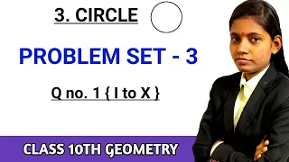 Class 10th maths 2 problem set 3 question 1 circle geometry