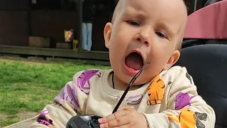 Funny and funny video of 2024 with a baby Children's laughte