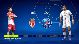 FIFA 22 | AS Monaco Vs PSG | Ligue 1 2021/22 | 4k Gameplay