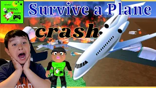 Johny Shows Survive A Airplane Crash ROBLOX Airplane Simulator Roleplay