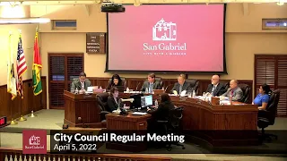City Council - April 5, 2022 Regular Meeting - City of San Gabriel