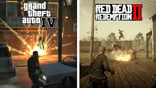 Red Dead Redemption 2 vs GTA 4 | Euphoria Physics & Gameplay Comparison