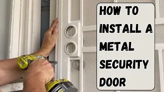 How to install a metal security door into stucco or wood siding