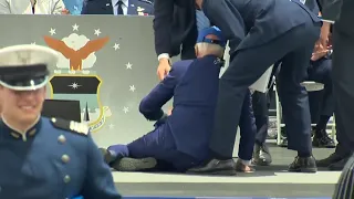 President Biden falls at Air Force Academy graduation