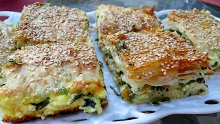 Spinach and cheese filo Traybake - Borek