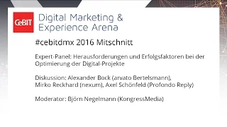 #cebitdmx: Herausforderungen und Erfolgsfaktoren bei der Optimierung der Digital-Projekte