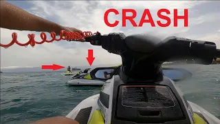 CRASH JET SKI ACCIDENT تجربة ركوب الدراجة المائية