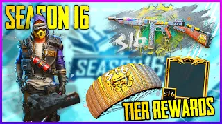 SEASON 16 ROYAL PASS | TIER REWARDS | GUN SKIN ON DIAMOND - PUBG MOBILE