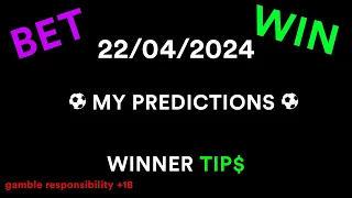 CORRECT FOOTBALL SCORE PREDICTIONS #148 (22/04/2024 MONDAY) (SOCCER PREDICTIONS TODAY)