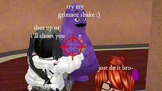 mm2 funny moments (grimace wouldn’t leave me alone 😟)