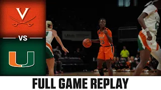 Virginia vs. Miami Full Game Replay | 2022-23 ACC Women’s Basketball