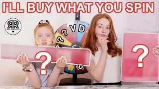 I'll Buy Whatever You Spin *Sister Shopping Challenge | Sis vs Sis | Ruby and Raylee