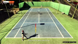 Trevor & Amanda Plays Tennis. Gta V PS4 2014