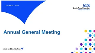 South Tees Hospitals Annual General Meeting 2021