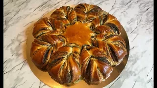 Пирог "Цветок с Маком" Очень Воздушный и Вкусный) / Pie "Flower With Poppy" / Пошаговый Рецепт