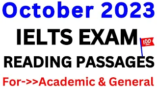 12, 21 & 28 OCTOBER 2023 IELTS READING PASSAGES | IELTS READING PREDICTION | BC & IDP