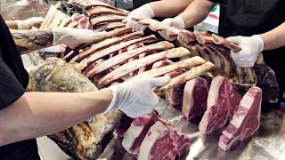 It's amazing! Amazing Tomahawk, T-Bone Beef Steak Making Process-Korean street food